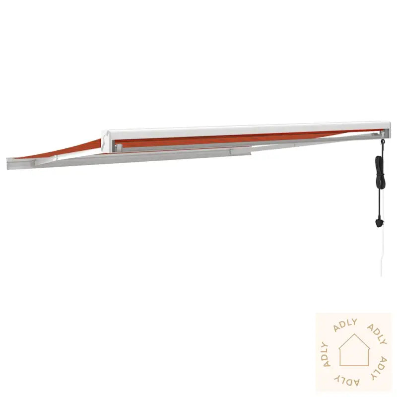 Uttrekkbar Markise Oransje Og Brun 3X2,5 M Stoff Og Aluminium