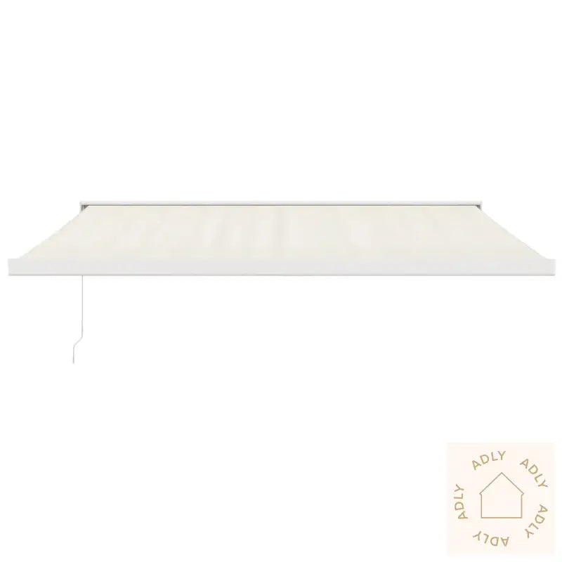 Uttrekkbar Markise Kremhvit 4X3 M Stoff Og Aluminium