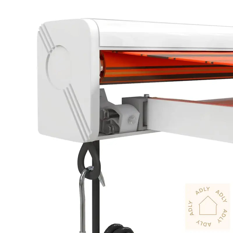 Uttrekkbar Markise Oransje Og Brun 3X2,5 M Stoff Og Aluminium