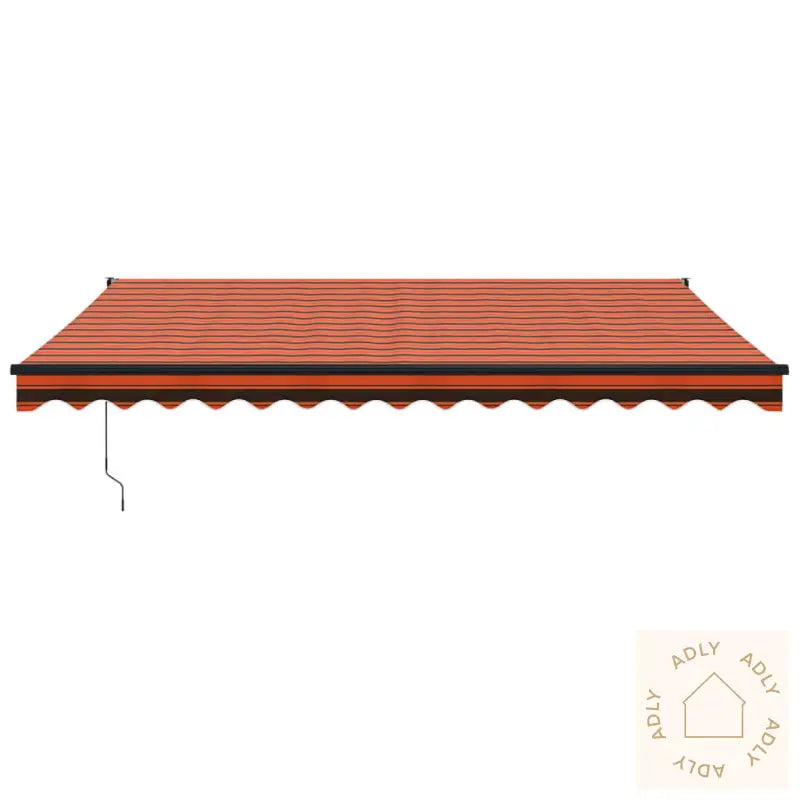 Uttrekkbar Markise Oransje Og Brun 4,5X3 M Stoff Og Aluminium