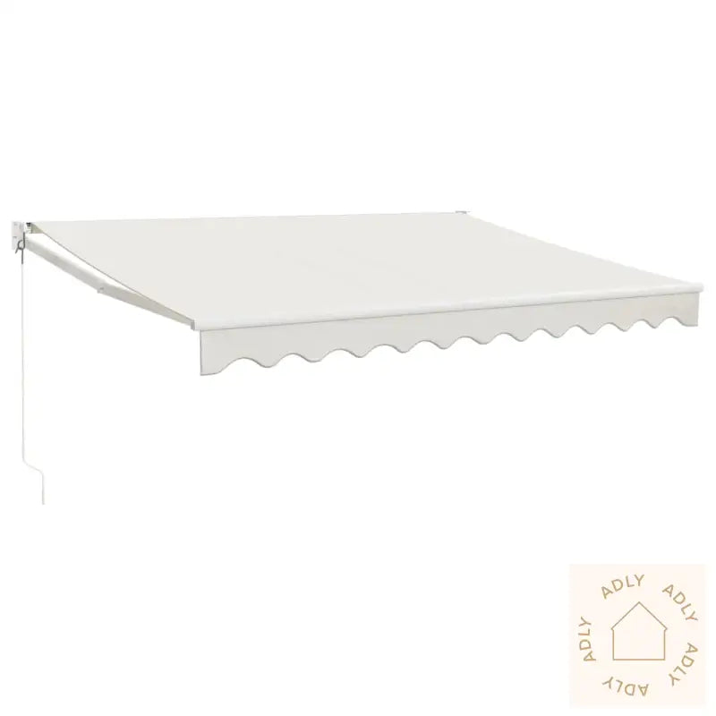 Uttrekkbar Markise Kremhvit 3,5X2,5 M Stoff Og Aluminium