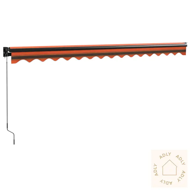Uttrekkbar Markise Oransje Og Brun 4,5X3 M Stoff Og Aluminium