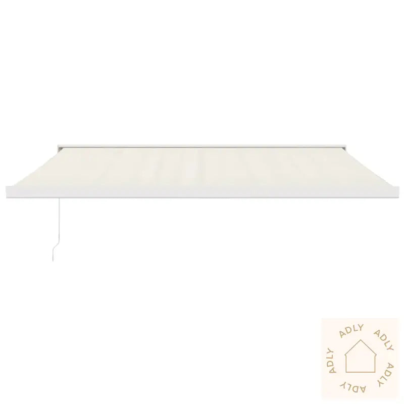Uttrekkbar Markise Kremhvit 4X3 M Stoff Og Aluminium