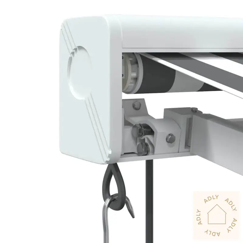 Uttrekkbar Markise Antrasitt Og Hvit 3,5X2,5 M Stoff Aluminium