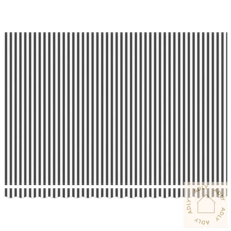 Uttrekkbar Markise Antrasitt Og Hvit 4,5X3 M Stoff Og Aluminium