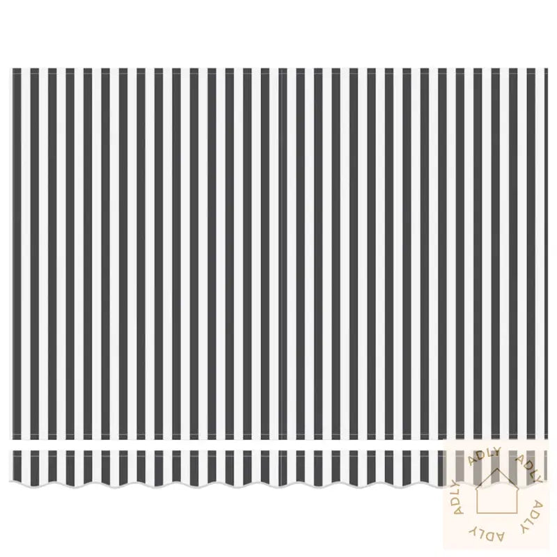 Uttrekkbar Markise Antrasitt Og Hvit 3X2,5 M Stoff Og Aluminium