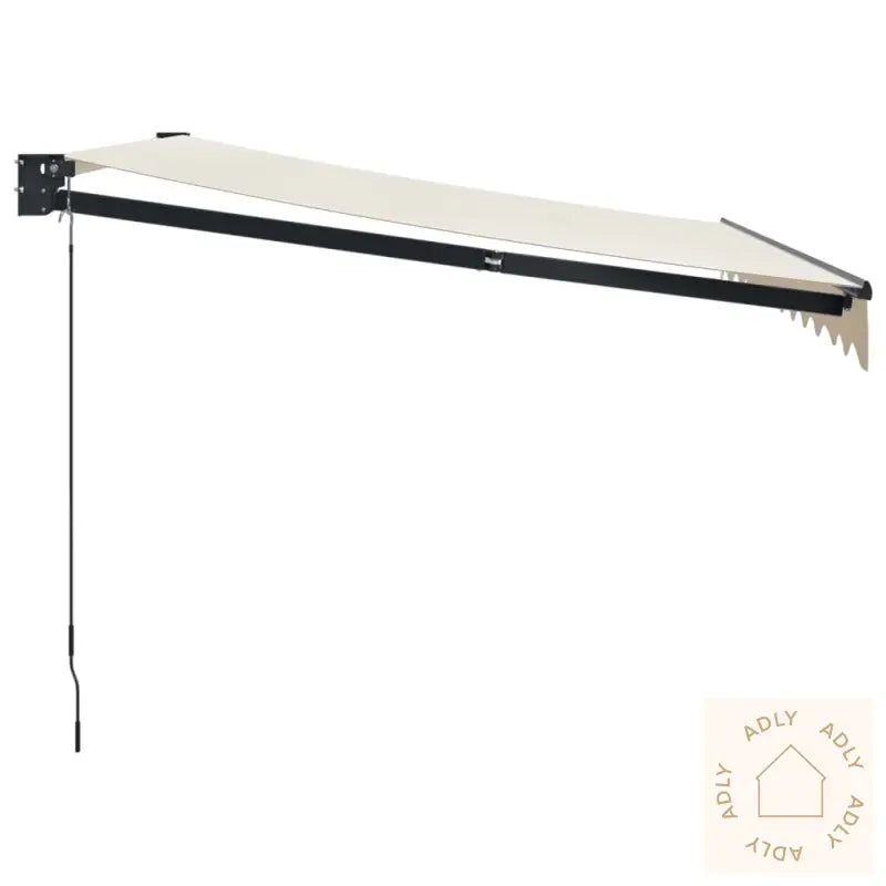 Uttrekkbar Markise Kremhvit 3,5X2,5 M Stoff Og Aluminium