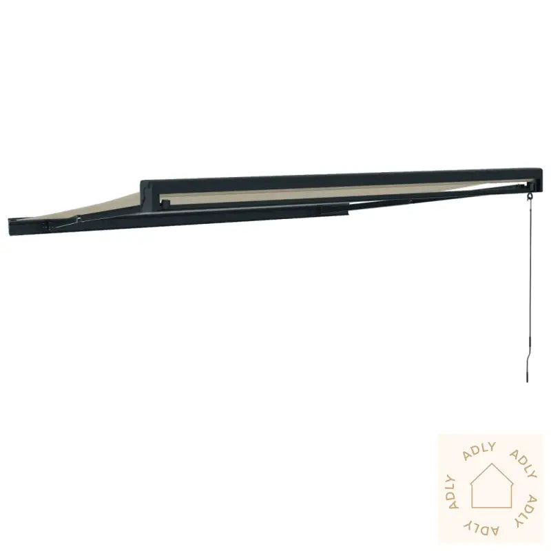 Uttrekkbar Markise Kremhvit 3X2,5 M Stoff Og Aluminium