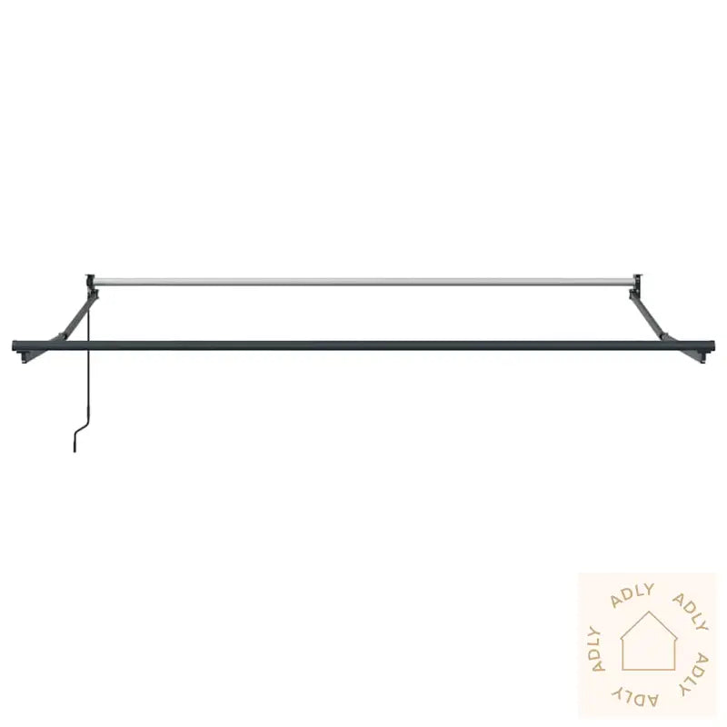 Uttrekkbar Markise Antrasitt Og Hvit 3X2,5 M Stoff Og Aluminium