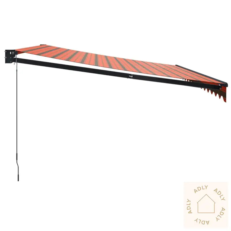 Uttrekkbar Markise Oransje Og Brun 4,5X3 M Stoff Og Aluminium
