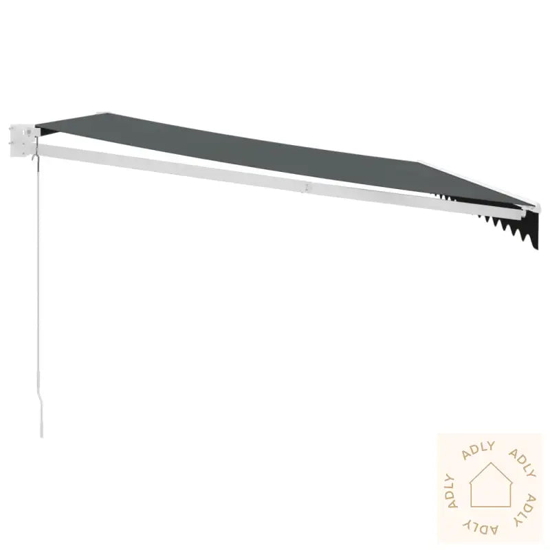 Uttrekkbar Markise Antrasitt 4,5X3 M Stoff Og Aluminium