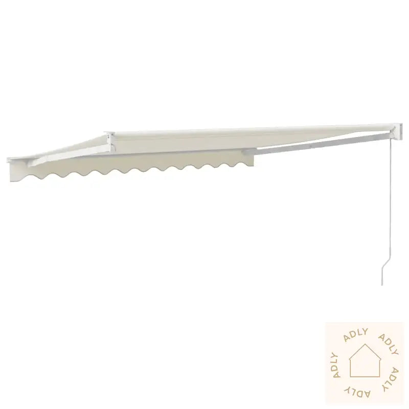 Uttrekkbar Markise Kremhvit 3,5X2,5 M Stoff Og Aluminium