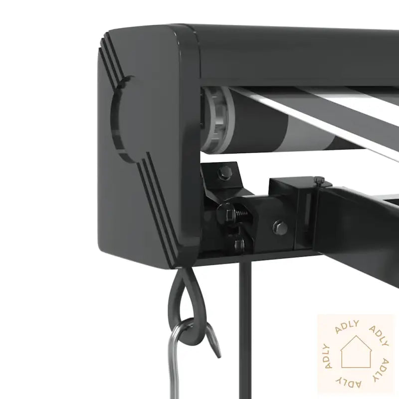 Uttrekkbar Markise Antrasitt Og Hvit 3,5X2,5 M Stoff Aluminium