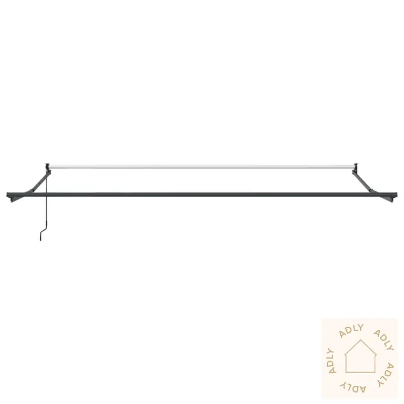 Uttrekkbar Markise Antrasitt Og Hvit 5X3 M Stoff Og Aluminium