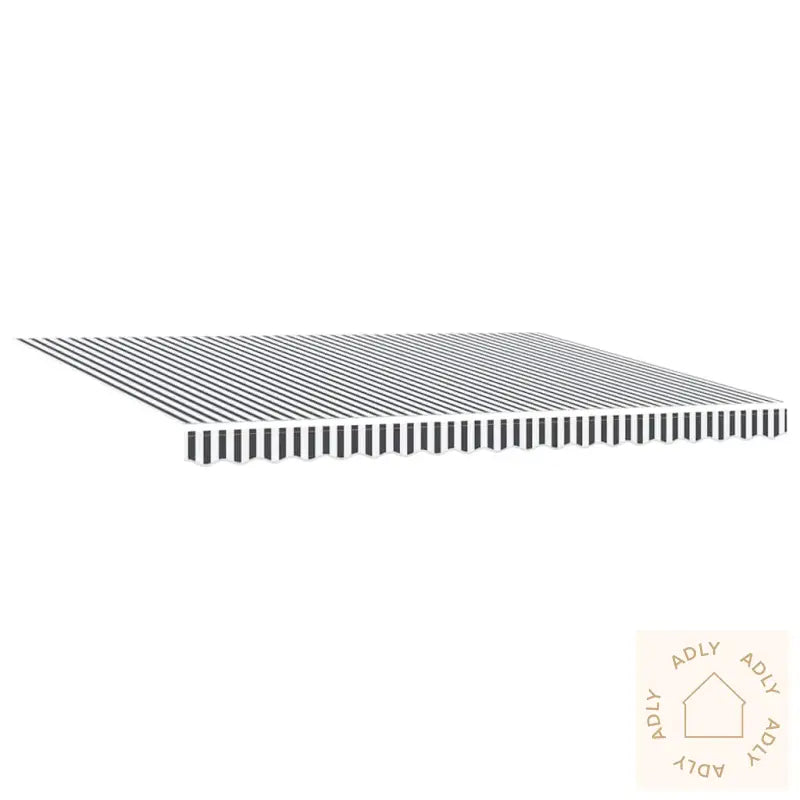 Uttrekkbar Markise Antrasitt Og Hvit 4,5X3 M Stoff Og Aluminium