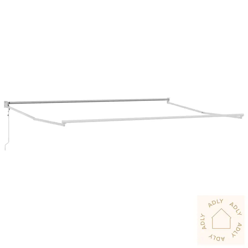 Uttrekkbar Markise Antrasitt Og Hvit 4,5X3 M Stoff Og Aluminium