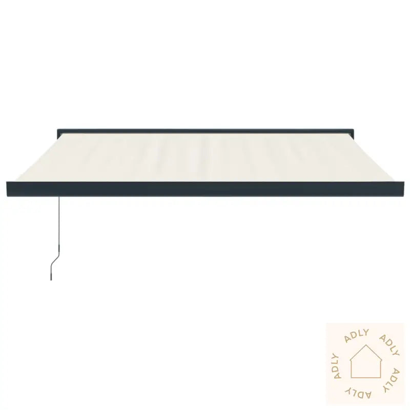 Uttrekkbar Markise Kremhvit 3X2,5 M Stoff Og Aluminium