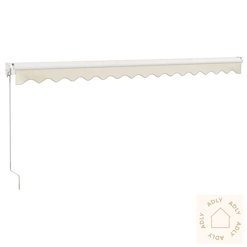 Uttrekkbar Markise Kremhvit 4X3 M Stoff Og Aluminium