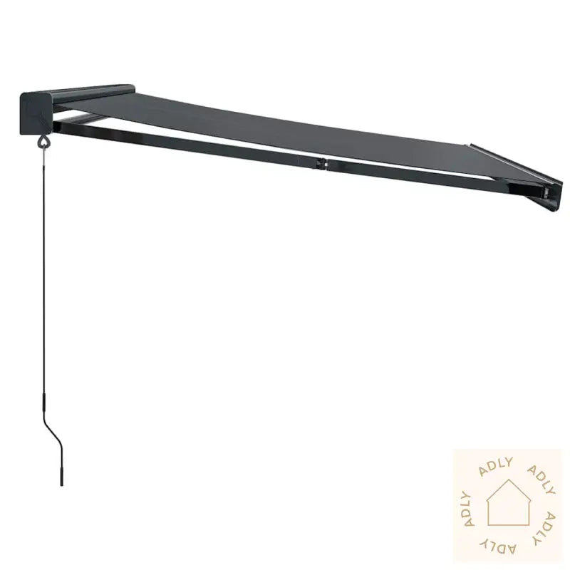 Uttrekkbar Markise Antrasitt 3X2,5 M Stoff Og Aluminium