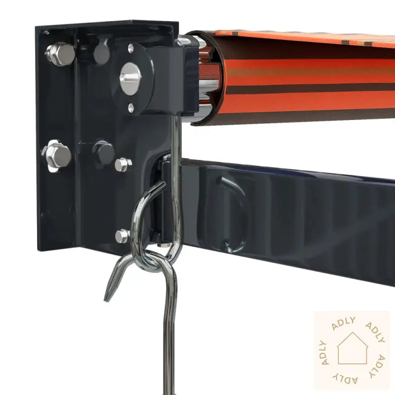 Uttrekkbar Markise Oransje Og Brun 3X2,5 M Stoff Og Aluminium