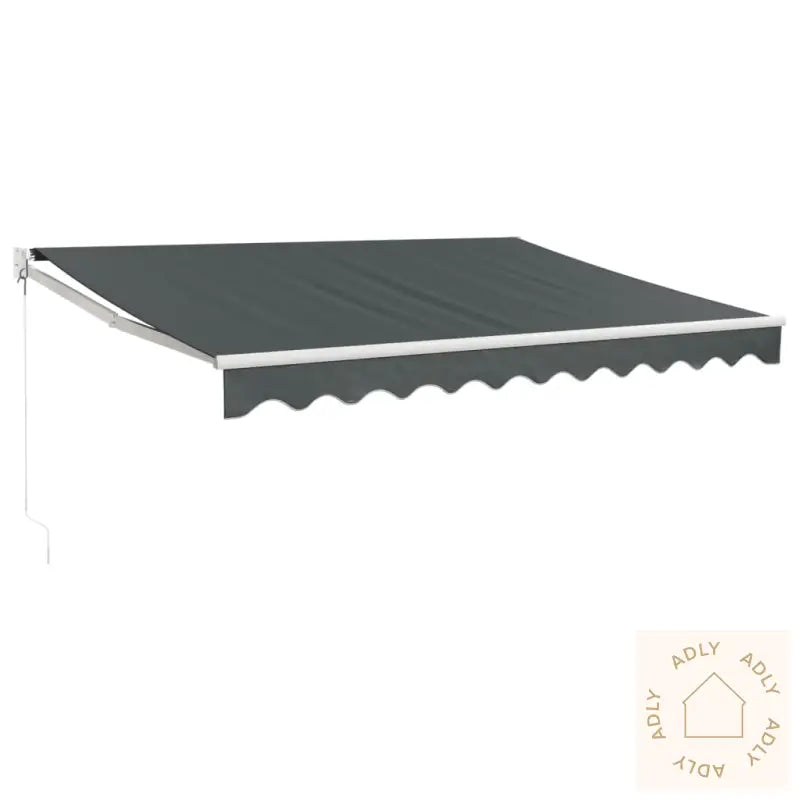 Uttrekkbar Markise Antrasitt 3X2,5 M Stoff Og Aluminium