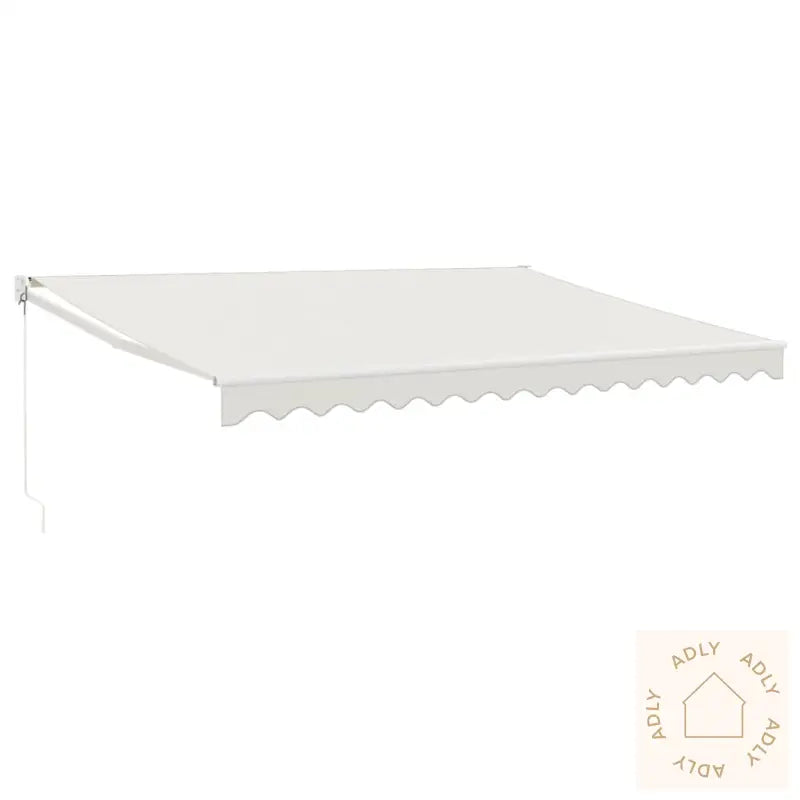 Uttrekkbar Markise Kremhvit 4X3 M Stoff Og Aluminium