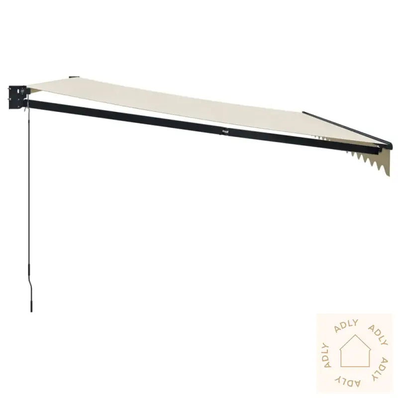 Uttrekkbar Markise Kremhvit 4X3 M Stoff Og Aluminium