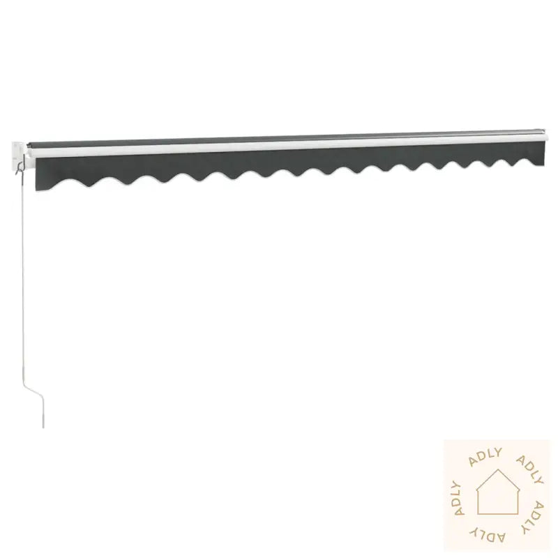 Uttrekkbar Markise Antrasitt 4,5X3 M Stoff Og Aluminium