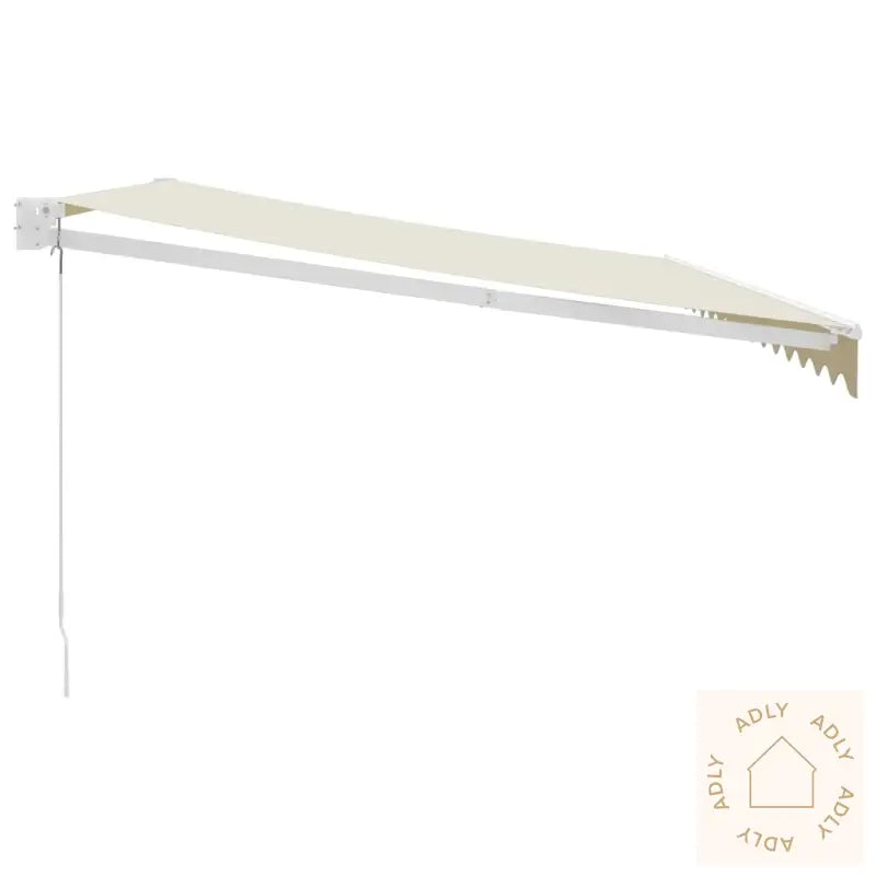 Uttrekkbar Markise Kremhvit 4X3 M Stoff Og Aluminium