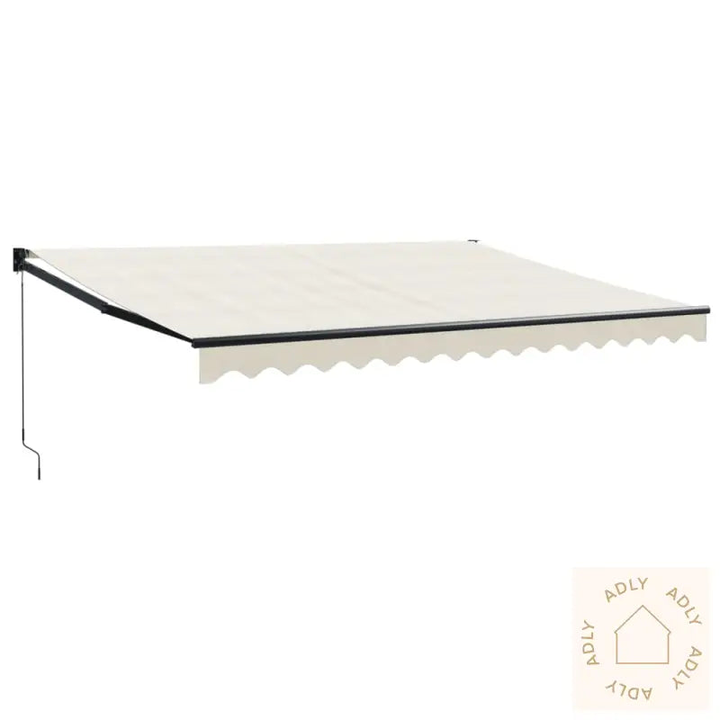 Uttrekkbar Markise Kremhvit 4X3 M Stoff Og Aluminium