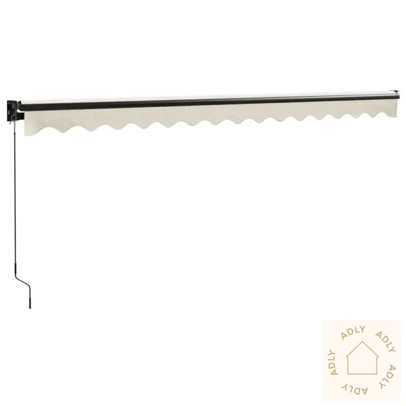 Uttrekkbar Markise Kremhvit 4X3 M Stoff Og Aluminium