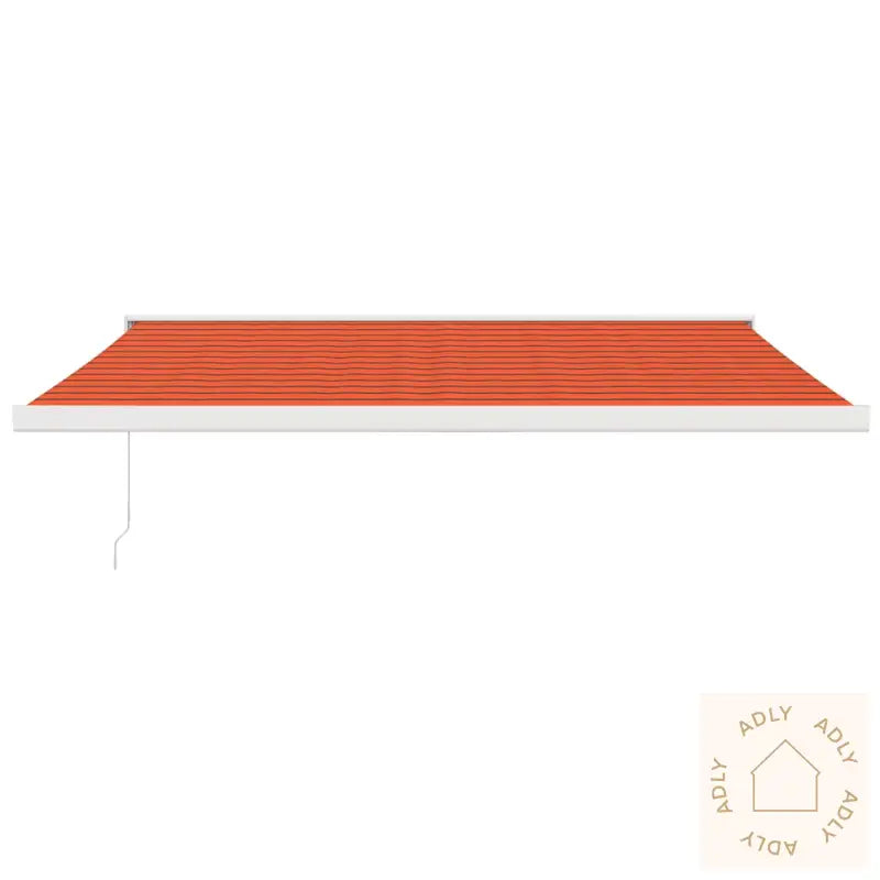 Uttrekkbar Markise Oransje Og Brun 4,5X3 M Stoff Og Aluminium