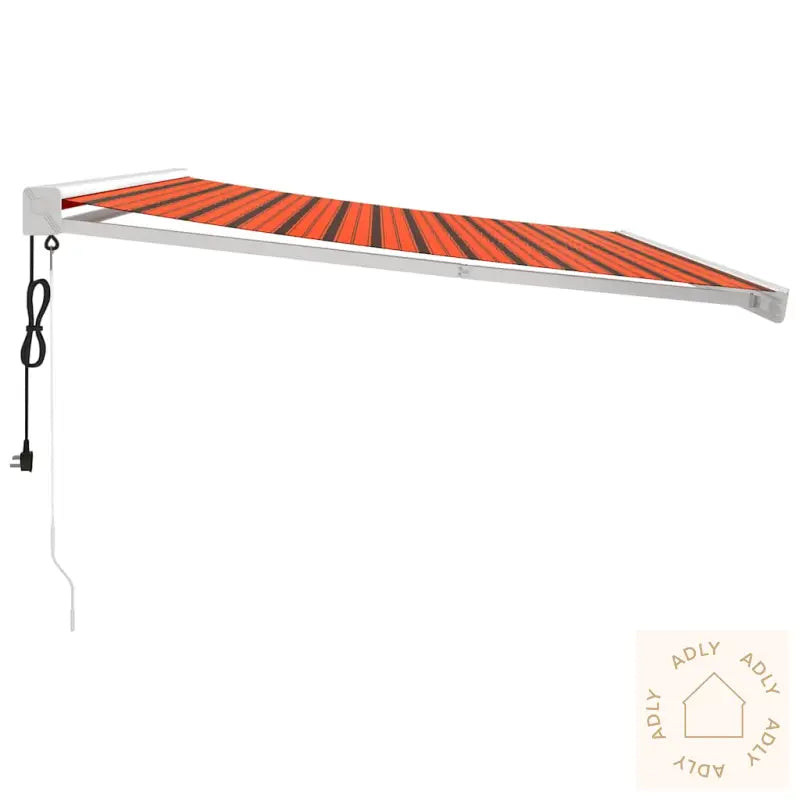 Uttrekkbar Markise Oransje Og Brun 4,5X3 M Stoff Og Aluminium