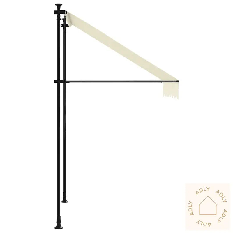 Uttrekkbar Markise Kremhvit 150X150 Cm Stoff Og Stål