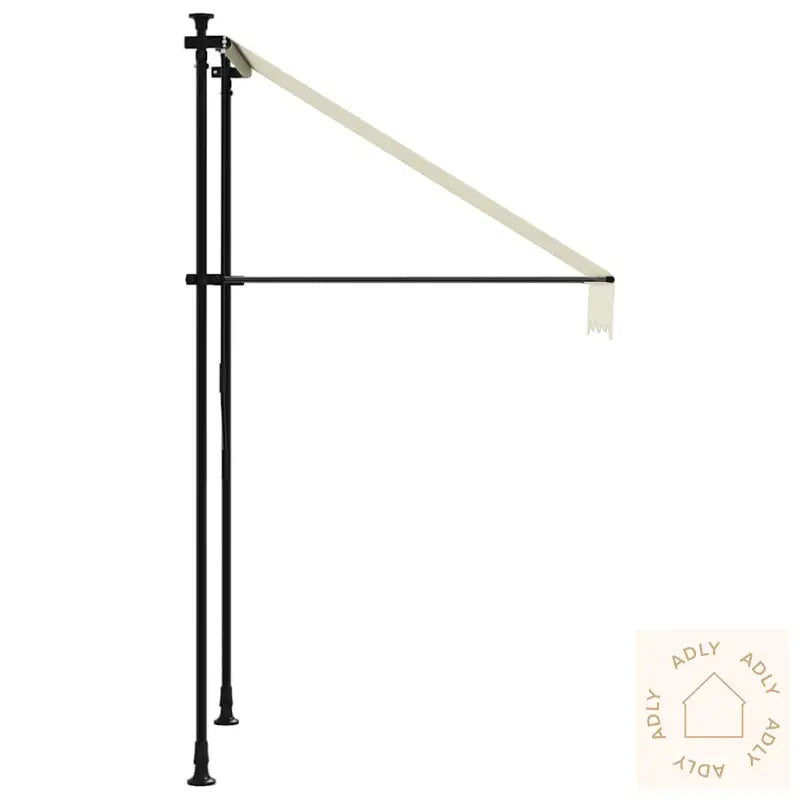 Uttrekkbar Markise Kremhvit 100X150 Cm Stoff Og Stål