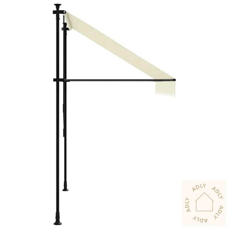 Uttrekkbar Markise Kremhvit 200X150 Cm Stoff Og Stål