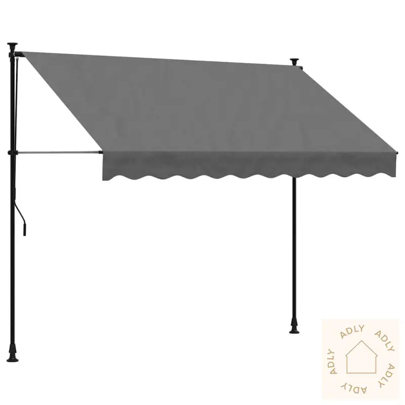 Uttrekkbar Markise Antrasitt 250X150 Cm Stoff Og Stål