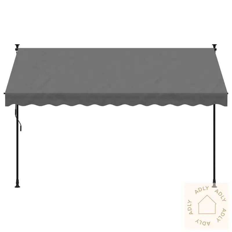 Uttrekkbar Markise Antrasitt 300X150 Cm Stoff Og Stål