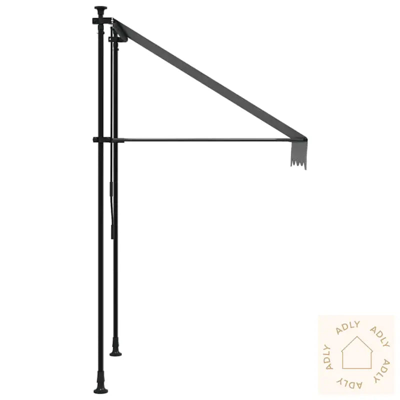 Uttrekkbar Markise Antrasitt 100X150 Cm Stoff Og Stål