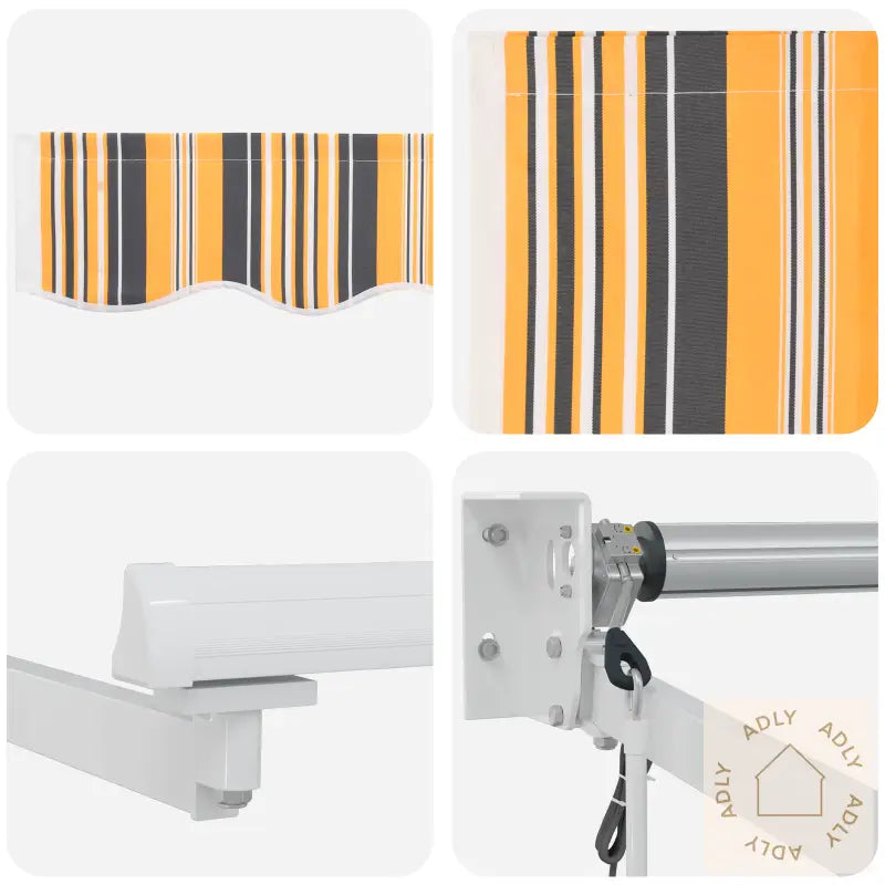 Automatisk Uttrekkbar Markise Med Flerfarget Stripe 350X250 Cm