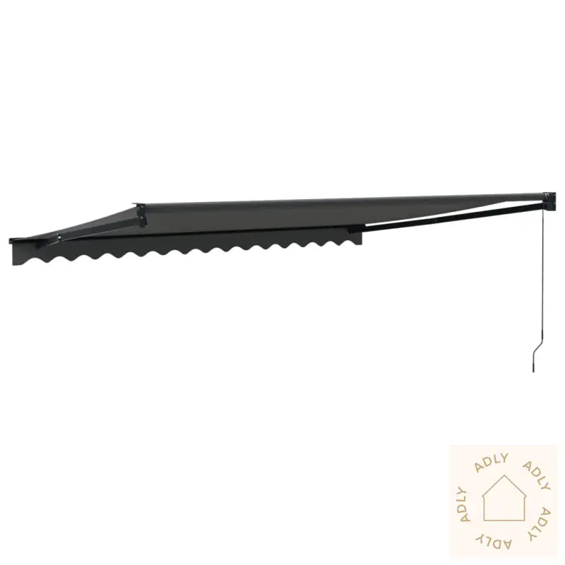 Uttrekkbar Markise Antrasitt 4X3 M Stoff Og Aluminium