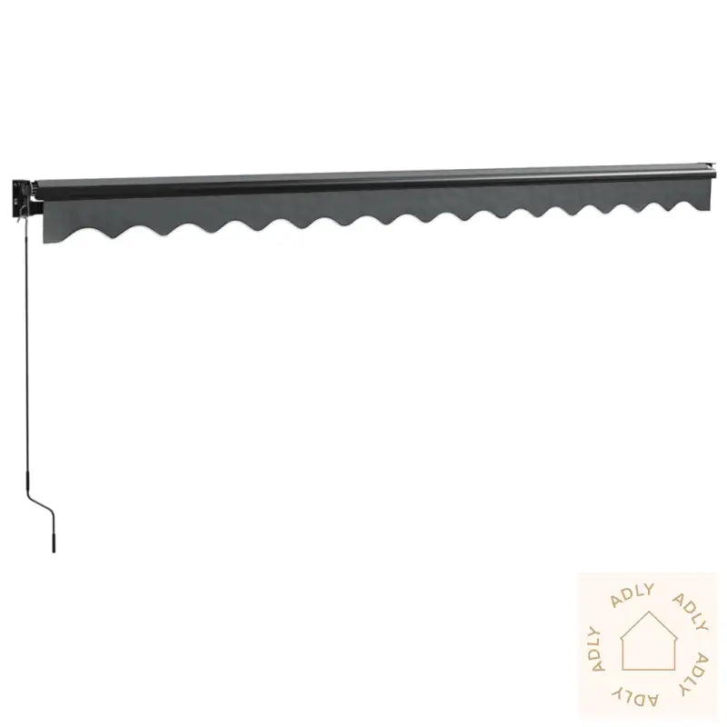 Uttrekkbar Markise Antrasitt 4X3 M Stoff Og Aluminium