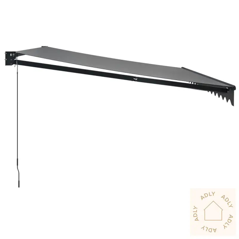 Uttrekkbar Markise Antrasitt 4X3 M Stoff Og Aluminium
