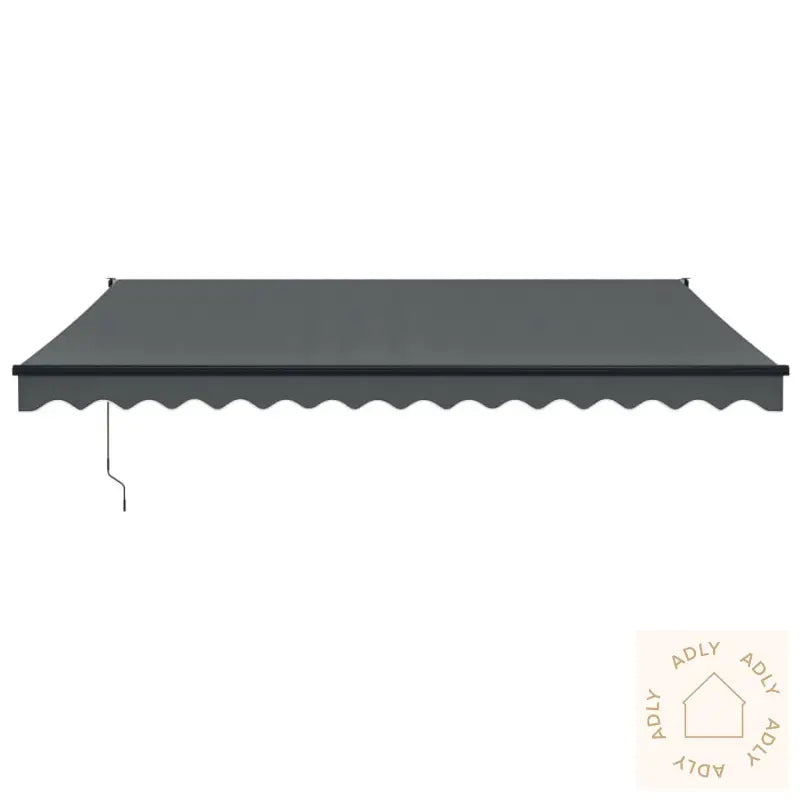 Uttrekkbar Markise Antrasitt 4X3 M Stoff Og Aluminium