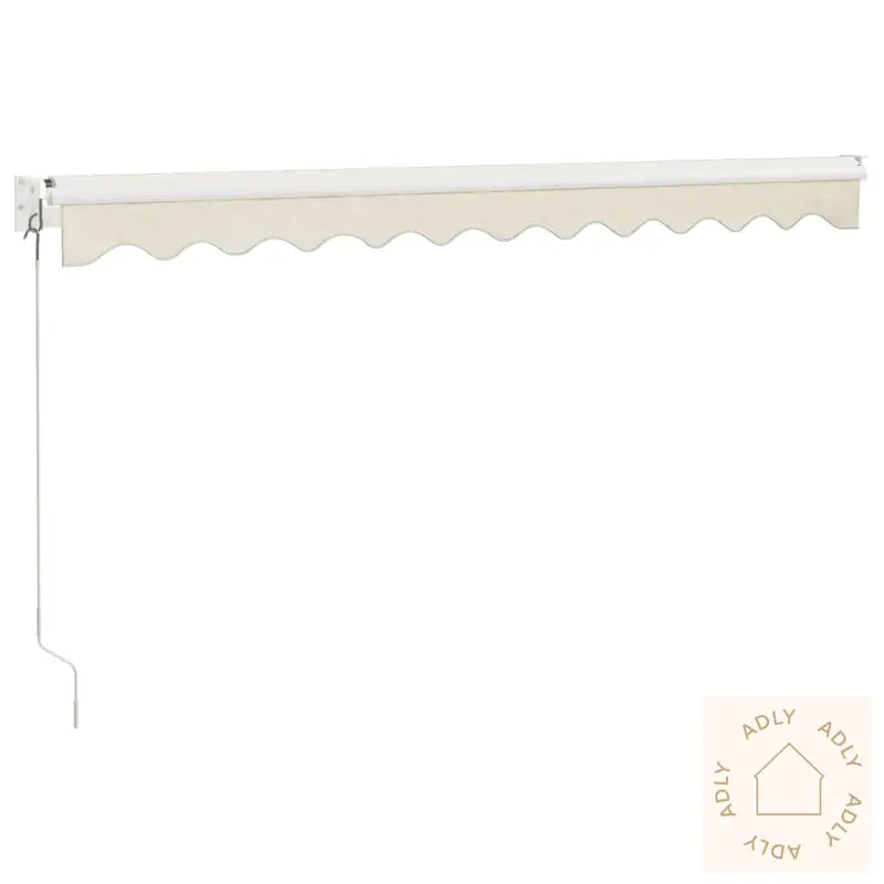 Uttrekkbar Markise Kremhvit 3X2,5 M Stoff Og Aluminium