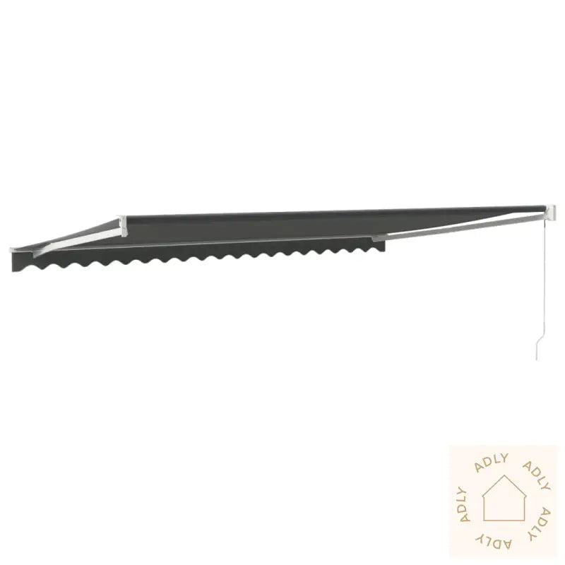 Uttrekkbar Markise Antrasitt 5X3 M Stoff Og Aluminium