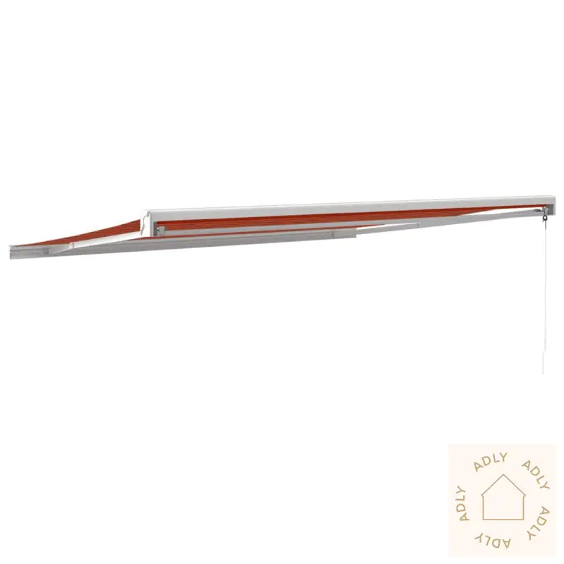 Uttrekkbar Markise Oransje Og Brun 4,5X3 M Stoff Og Aluminium