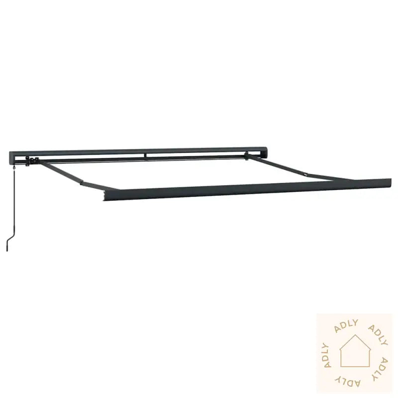 Uttrekkbar Markise Antrasitt Og Hvit 3X2,5 M Stoff Og Aluminium