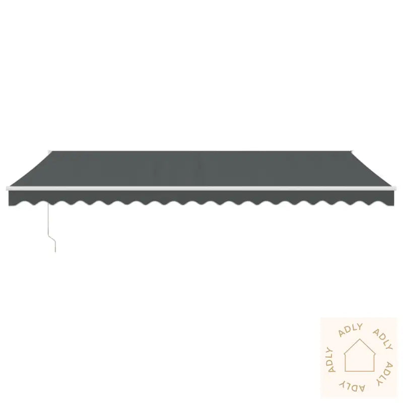 Uttrekkbar Markise Antrasitt 5X3 M Stoff Og Aluminium