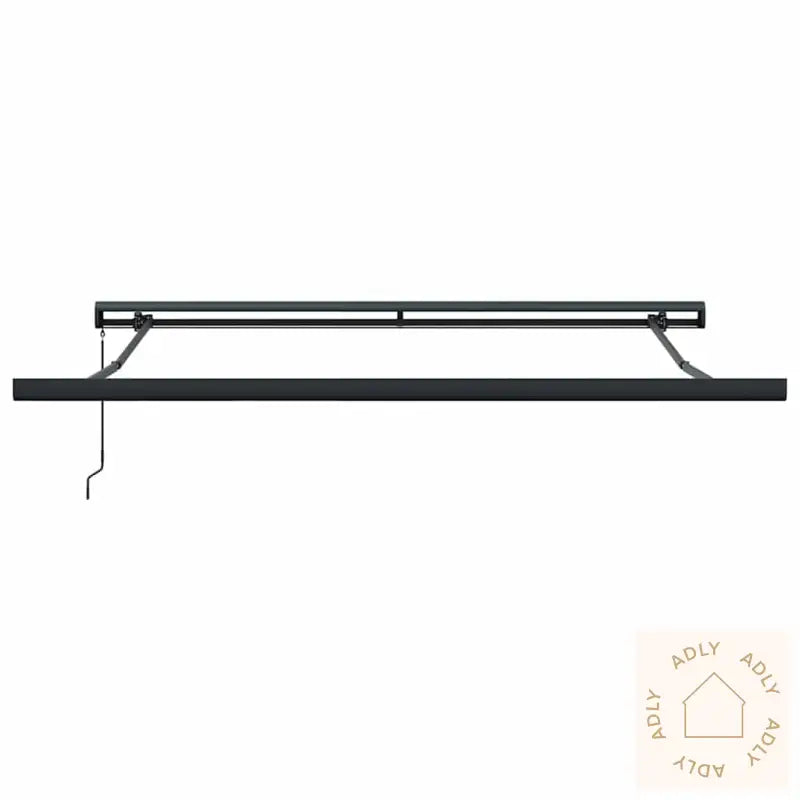 Uttrekkbar Markise Antrasitt Og Hvit 3X2,5 M Stoff Og Aluminium